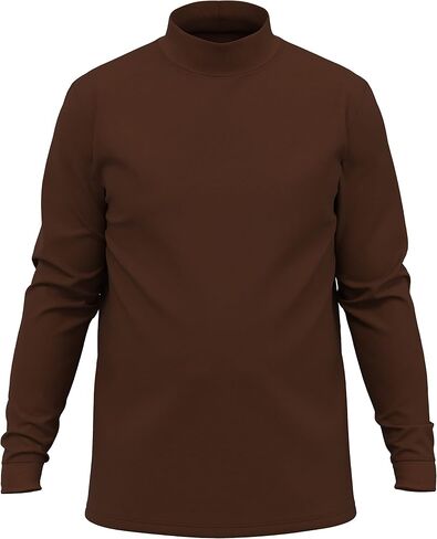 Maks Men's 100% Interlock Knit Combed Cotton Super Soft Euro Design Ski Casual Full Sleeve Mock Neck Pullover Sweater in Saudi Arabia