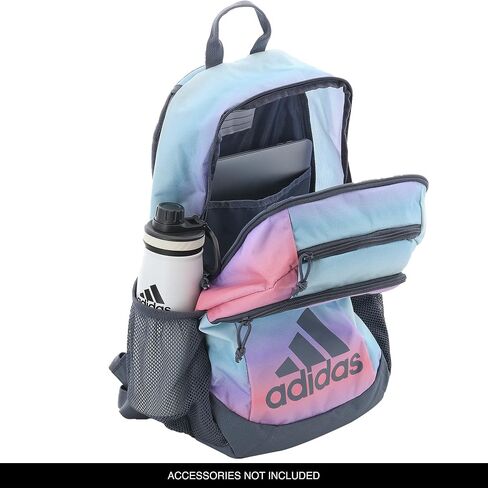 adidas Young Creator backpack, Flow Blur/Onix Grey/Signal Orange, One Size in Saudi Arabia