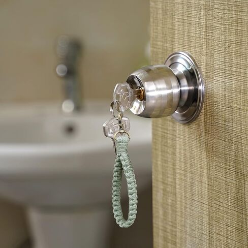 سلسلة مفاتيح فين بيوتي ناعمة من المكرامية سوار بوهو مصنوع يدويًا سلسلة مفاتيح كيرينغ حامل حبل معصم ريفي للنساء in Kuwait