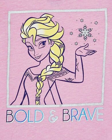 Disney Girls' Frozen Graphic Bold and Brave Short Sleeve T-Shirt in Saudi Arabia