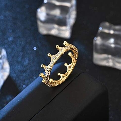 نعومي فاشن 3 ألوان 925 خاتم فضة استرليني مسحور تاج خاتم مع تشيكوسلوفاكيا واضحة للنساء مجوهرات الخطوبة ذهبي 8 in Kuwait