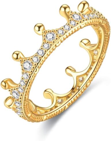 نعومي فاشن 3 ألوان 925 خاتم فضة استرليني مسحور تاج خاتم مع تشيكوسلوفاكيا واضحة للنساء مجوهرات الخطوبة ذهبي 8 in Kuwait