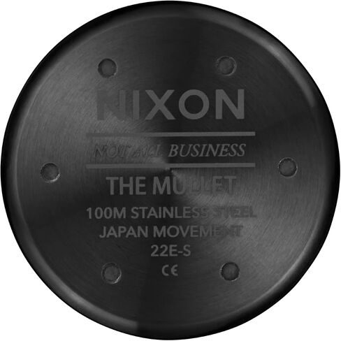 NIXON Mullet A1365-100m Water Resistant Unisex Analog Fashion Watch (38mm Watch Face, 20mm Silicone Band) in Kuwait