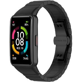 Strap for HUAWEI Band 6/ Honor Band 6, Stainless Steel Replacement Strap/Band
