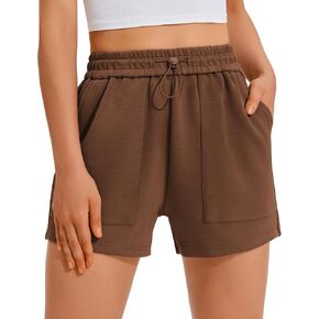 PINSPARK Sweat Shorts for Women Casual Summer Athletic Short Elastic Waist Comfy Lounge Shorts Bottoms with Pockets in Kuwait