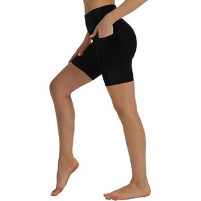 HOKOYI Women's High Waisted Spandex Biker Shorts 7" Gym Compression Shorts with Pockets Workout Running in Kuwait