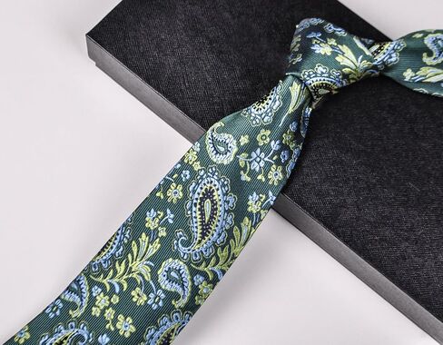 Secdtie Men's Paisley Pattern Ties Jacquard Woven Luxury Designer Suit Neckties in Saudi Arabia