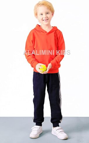 سراويل رياضية للأولاد الصغار من ALALIMINI، سراويل رياضية مخططة كاجوال من القطن للأطفال in Kuwait