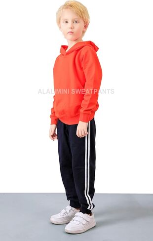 سراويل رياضية للأولاد الصغار من ALALIMINI، سراويل رياضية مخططة كاجوال من القطن للأطفال in Kuwait