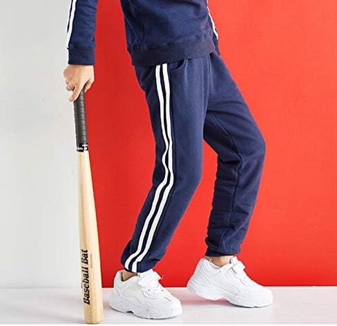 سراويل رياضية للأولاد الصغار من ALALIMINI، سراويل رياضية مخططة كاجوال من القطن للأطفال in Kuwait