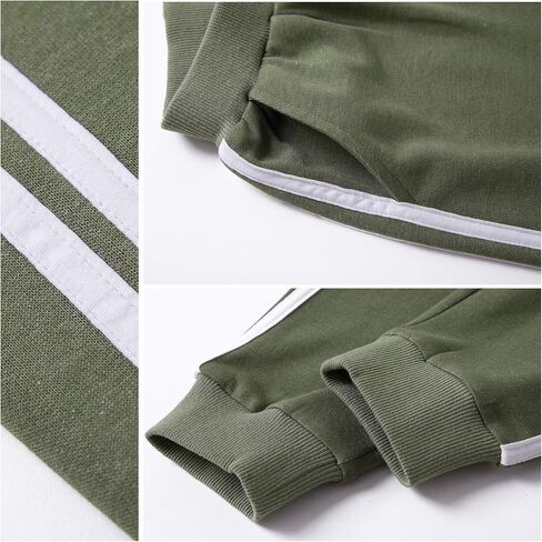 سراويل رياضية للأولاد الصغار من ALALIMINI، سراويل رياضية مخططة كاجوال من القطن للأطفال in Kuwait