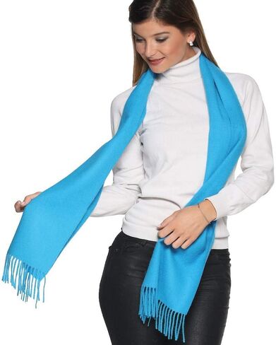 Evelyn Brooks Designs Luxury 100% Pure Peruvian Soft Baby Alpaca Reversible Wool Scarf for Men & Women - Variety of Colors in Saudi Arabia