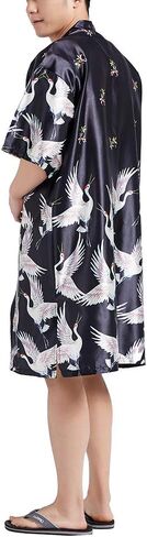 هاورون معطف كيمونو ياباني فضفاض للرجال بتصميم يوكاتا، رداء حمام طويل عتيق in Kuwait