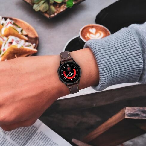 OXWALLEN Quick Release Leather Watch Band 20mm 22mm Strap for Samsung Galaxy Watch 6/5 Band Classic 43mm 47mm 40mm 44mm Leather Watch Strap for Men Women in Kuwait