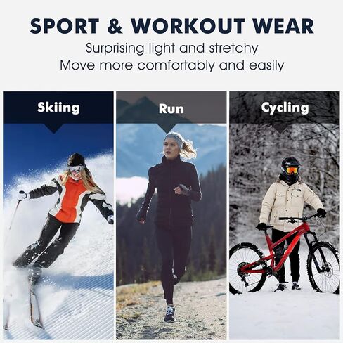 أطقم ملابس داخلية حرارية من Subuteay للنساء - بنطال ضيق مبطن بالصوف برقبة دائرية وأكمام طويلة وطبقة أساسية من Johns (العلوي والسفلي) in Kuwait