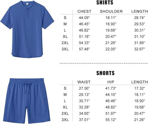 BGOWATU ملابس رجالية مكونة من قطعتين بأكمام قصيرة وقمصان وسروال قصير من Henley أطقم بدلات صيفية للشاطئ in Kuwait