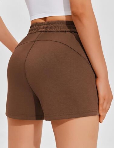 PINSPARK Sweat Shorts for Women Casual Summer Athletic Short Elastic Waist Comfy Lounge Shorts Bottoms with Pockets in Kuwait