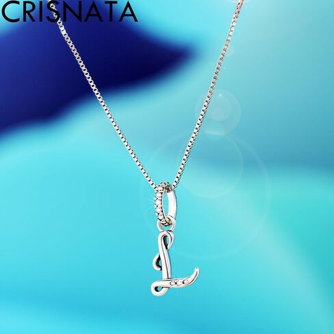 CRISNATA Complete Initial A-Z 26 Letter Dangle Charms, 925 Sterling Silver Dangling CZ Stone Alphabet Beads, fits European Bracelet Necklace, Gift for Mother/Dad/Daughter/Son/Sister/Birthday in Saudi Arabia