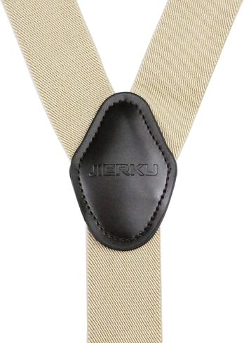 حمالات للرجال من رومانلين للعمل مع 3 مشابك خطافية دوارة بظهر على شكل حرف Y من الجلد لرفقاء العريس، بيج، مقاس M in Kuwait