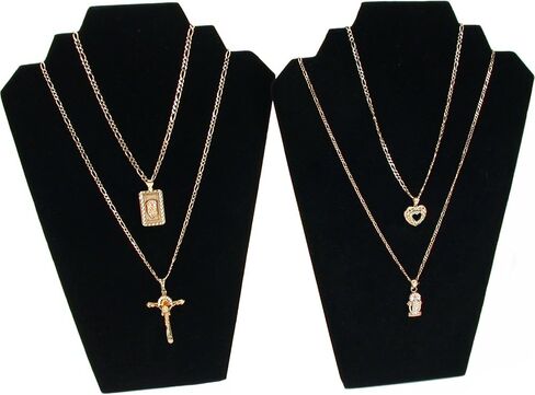 FindingKing 11 Pc Set Black Velvet Jewelry Displays Busts Bonus New in Saudi Arabia