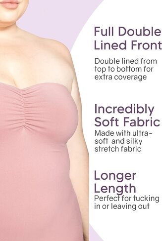 أوه لينة جدا Ruched تمثال نصفي حمالة أنبوب طويل | النساء | صنع فى أمريكا in Kuwait