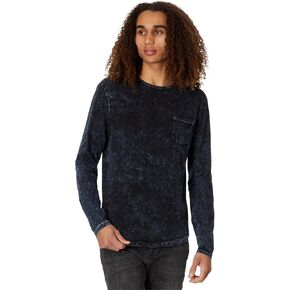 John Varvatos Men's Sid Long Sleeve Crew, Stream Blue in Saudi Arabia