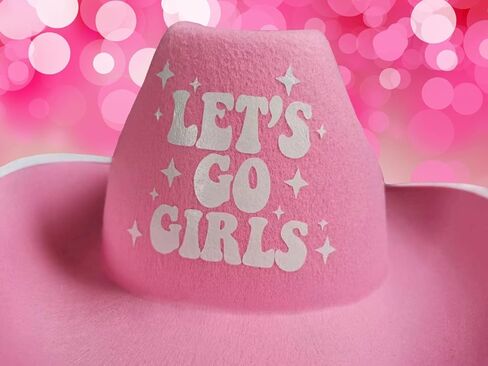 Let's Go Girls قبعة راعية البقر، قبعة رعاة البقر، Let's Go Girls ديكورات حفلات العازبة، راعية البقر الغربية العازبة وحفلات الزفاف وحفلات أعياد الميلاد وحفلات روديو الأخيرة وديكورات حفلات العازبة in Kuwait