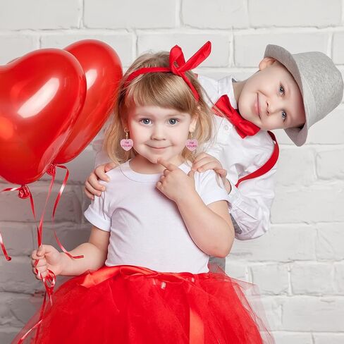 Whaline 5 أزواج من الأقراط الأكريليكية لعيد الحب على شكل قلب وأقراط متدلية على شكل قلب للمحادثة وأقراط متدلية على شكل قلب للنساء مجوهرات وإكسسوارات هدايا الحفلات in Saudi Arabia