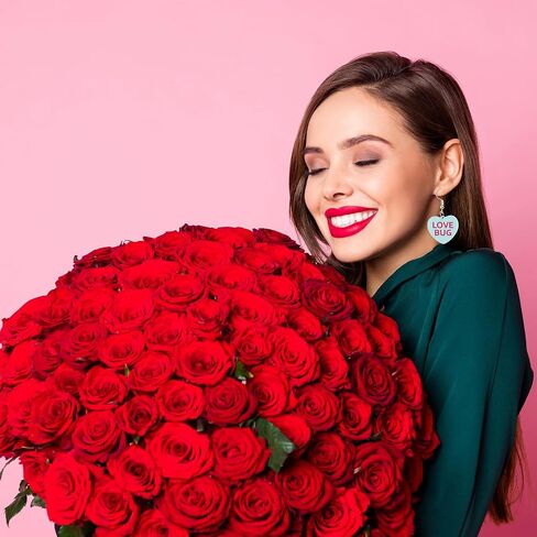 Whaline 5 أزواج من الأقراط الأكريليكية لعيد الحب على شكل قلب وأقراط متدلية على شكل قلب للمحادثة وأقراط متدلية على شكل قلب للنساء مجوهرات وإكسسوارات هدايا الحفلات in Saudi Arabia