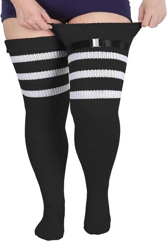 ويتوت جوارب نسائية سميكة فوق الركبة بطول الفخذ مقاس كبير in Kuwait