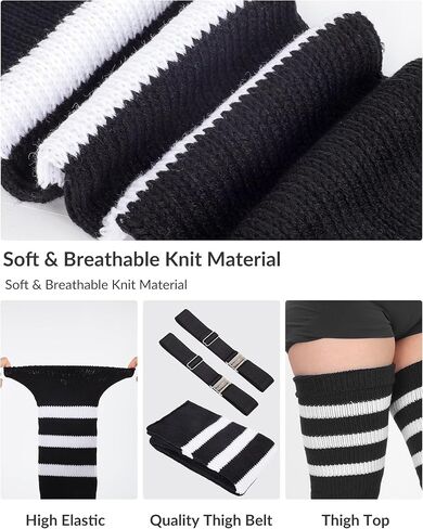 ويتوت جوارب نسائية سميكة فوق الركبة بطول الفخذ مقاس كبير in Kuwait