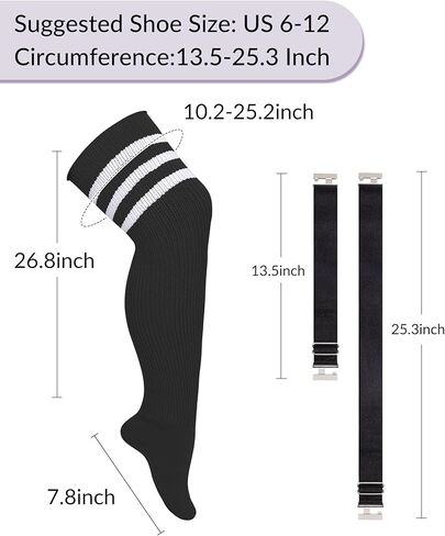 ويتوت جوارب نسائية سميكة فوق الركبة بطول الفخذ مقاس كبير in Kuwait