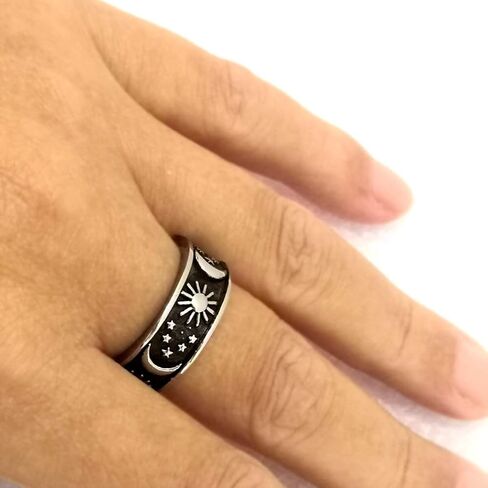 Trendy Wide Stainless Steel Celtic Band Thumb Ring for Men Manly Vintage Punk Biker Jewely Size 7-15 in Saudi Arabia