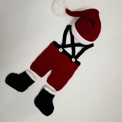 SUNBABY Newborn Baby Christmas Santa Knitted Crochet Photography Prop Costume Outfits in Saudi Arabia