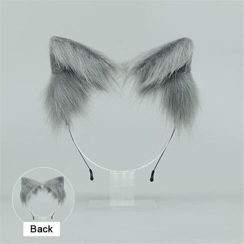 LittleLuluda Cosplay Furry Wolf Cat Fox Tail and Ears Headband Set Costume Accessories in Saudi Arabia