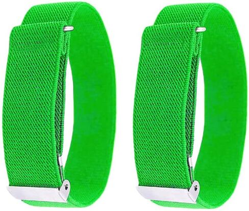 Aniler Unisex 2 Pieces 1 Pair Elastic Adjustable Solid Color Arm Bands Shirt Sleeve Holder Garters in Saudi Arabia