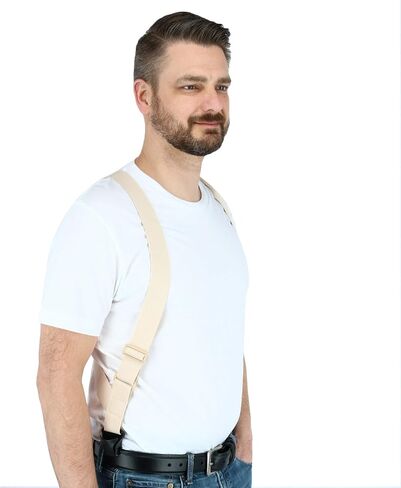CTM® Men's Undergarment TSA Compliant Side Clip Airport Suspenders in Saudi Arabia