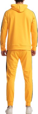 Congluoki Sweatsuits للرجال رياضية الرجال بذلات رياضية 2 قطعة مجموعة زمم هوديي رياضي الركض الصالة الرياضية العضلات in Saudi Arabia