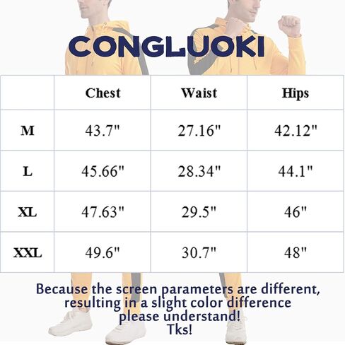 Congluoki Sweatsuits للرجال رياضية الرجال بذلات رياضية 2 قطعة مجموعة زمم هوديي رياضي الركض الصالة الرياضية العضلات in Saudi Arabia