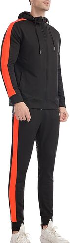 Congluoki Sweatsuits للرجال رياضية الرجال بذلات رياضية 2 قطعة مجموعة زمم هوديي رياضي الركض الصالة الرياضية العضلات in Saudi Arabia