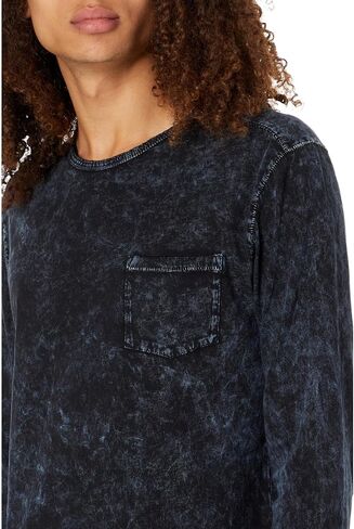 John Varvatos Men's Sid Long Sleeve Crew, Stream Blue in Saudi Arabia