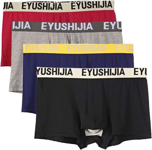 EYUSHIJIA سراويل داخلية رجالية مريحة من ألياف الخيزران مكونة من 4 قطع in Kuwait