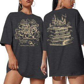 تي شيرت سحري للنساء تي شيرت مدرسي سحري لطيف على شكل قلعة كتابية برسوم جرافيك تي شيرت عائلي للعطلات وأكمام قصيرة in Kuwait