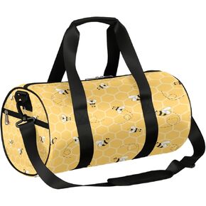 حقيبة السفر من القماش الخشن من هوني بيز، حقيبة رياضية لطيفة بامبليبي مع حزام قابل للتعديل للعطلة الليلية حقيبة حمل للرجال والنساء، متعددة, مالتي in Kuwait