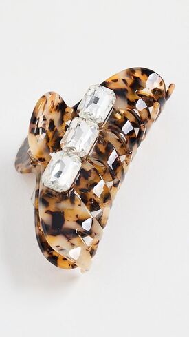 مشبك مخلب Mega Jules للسيدات من LELET NY، على شكل سلحفاة، طباعة، أسمر ضارب للصفرة، بني، عدد 1 (عبوة من قطعة واحدة) in Kuwait