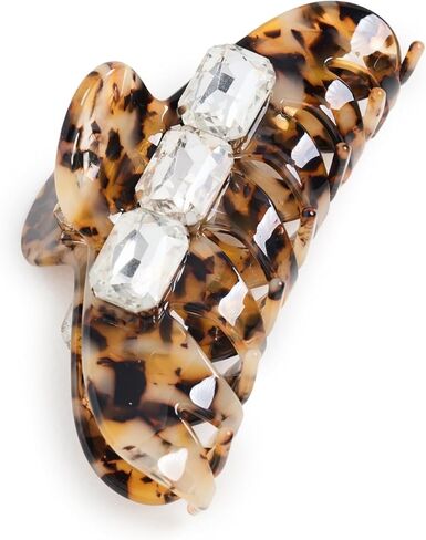 مشبك مخلب Mega Jules للسيدات من LELET NY، على شكل سلحفاة، طباعة، أسمر ضارب للصفرة، بني، عدد 1 (عبوة من قطعة واحدة) in Kuwait