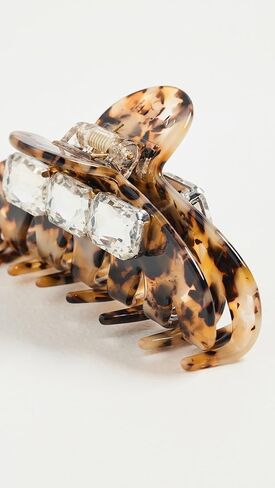 مشبك مخلب Mega Jules للسيدات من LELET NY، على شكل سلحفاة، طباعة، أسمر ضارب للصفرة، بني، عدد 1 (عبوة من قطعة واحدة) in Kuwait