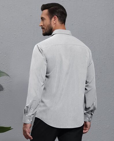 الأسد ناردو فستان من الكتان قمصان للرجال كم طويل عادية زر أسفل القمصان التجاعيد الحرة الرجال قمصان قمصان كتان in Kuwait