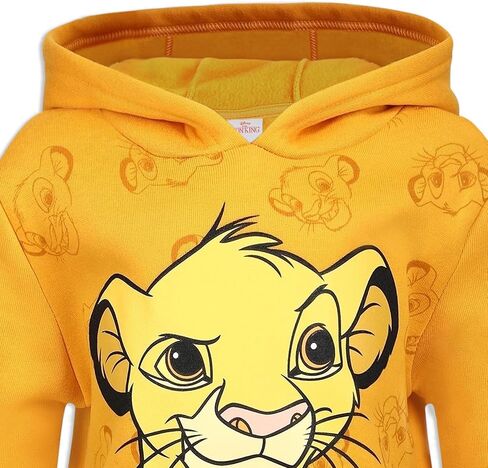 Disney Lion King Simba Boys Hoodie for Toddler and Little Kids Orange in Saudi Arabia