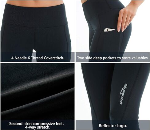 COOLOMG Women Leggings Breast Cancer Awareness Yoga Pants Pink Ribbon Tights with Side Pockets in Saudi Arabia